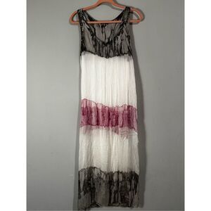 Scandal Italian Silk Tie Dyed Chiffon Maxi Dress M